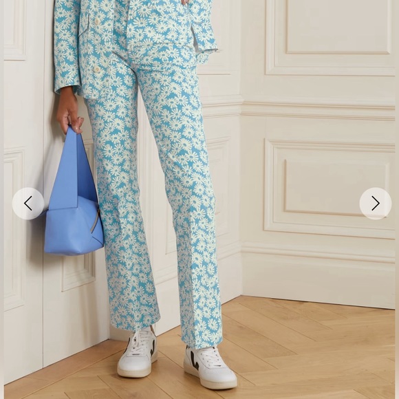 Re/Done daisy print high waisted 70’s style flair jeans. Size 26 - Picture 8 of 9